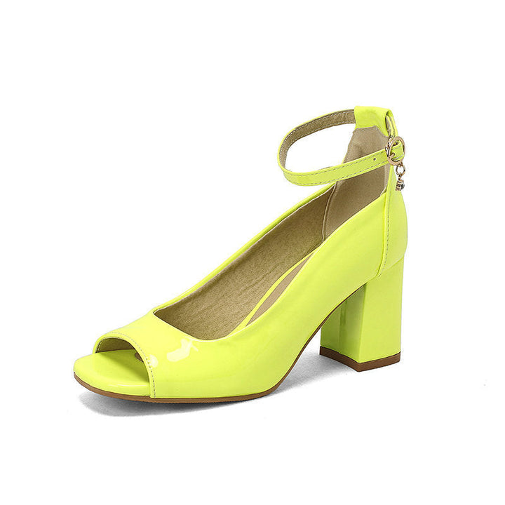 size 14.5 women heel sandals chunky peep toe ankle strap sandals