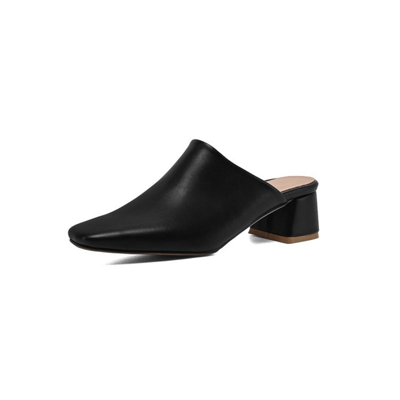 size 14.5 women mule sandals chunky heel slip on closed toe sandals