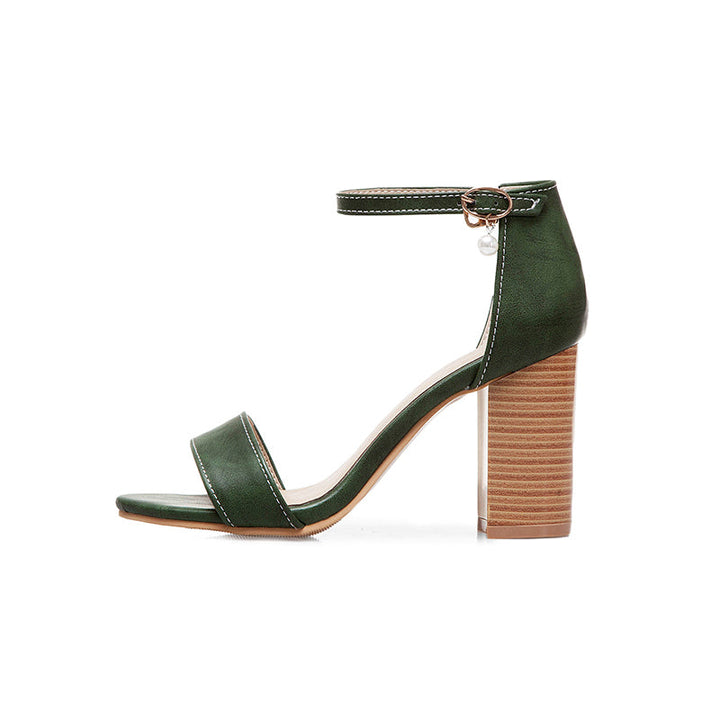 size 14.5 women heel sandal peep toe pendant ankle strap sandals