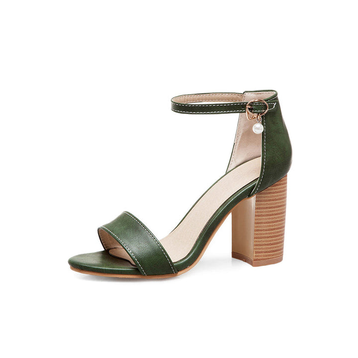 size 14.5 women heel sandal peep toe pendant ankle strap sandals