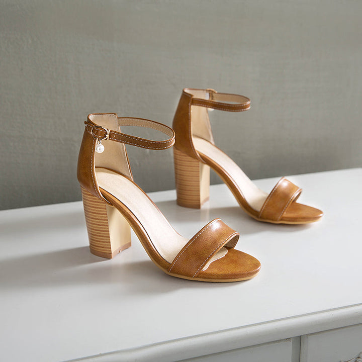 size 14.5 women heel sandal peep toe pendant ankle strap sandals